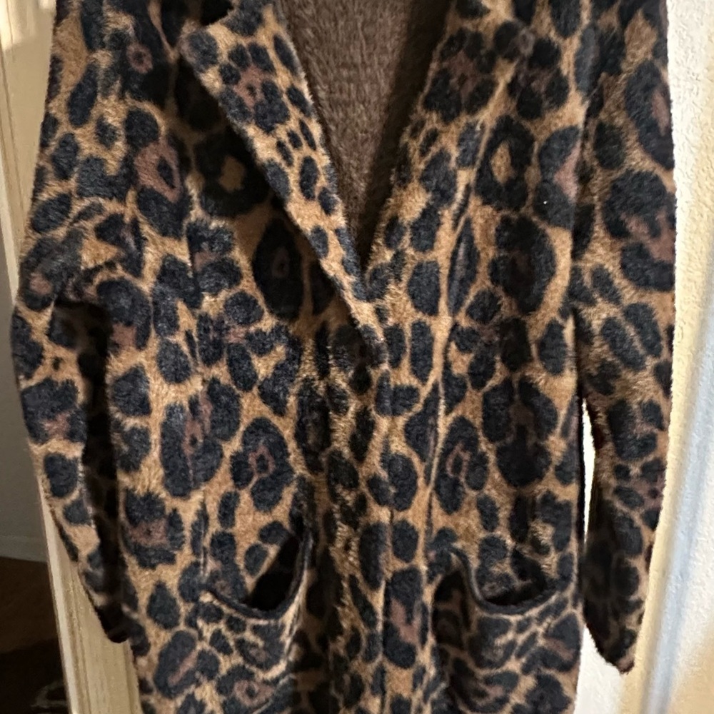 Joseph Ribkoff Leopard Print Teddy Jacket
